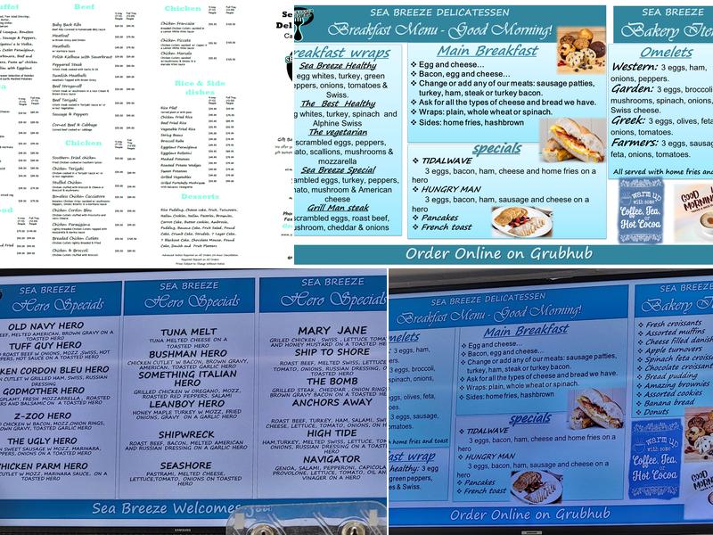 Sea Breeze Deli Menu