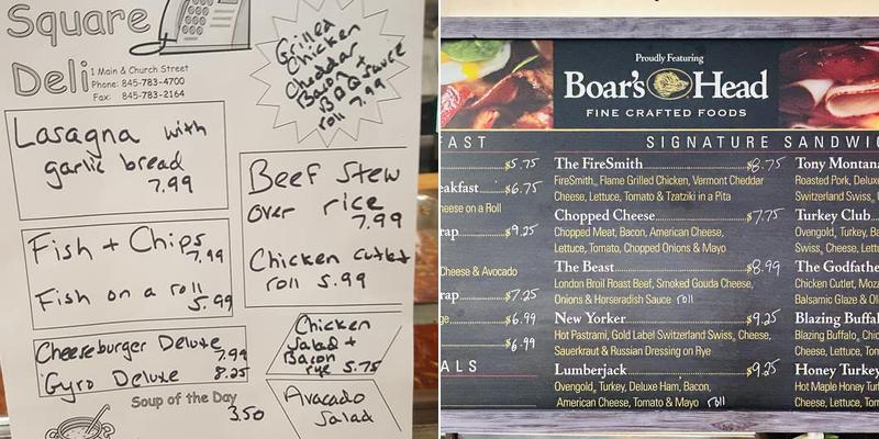Harriman Square Deli Menu