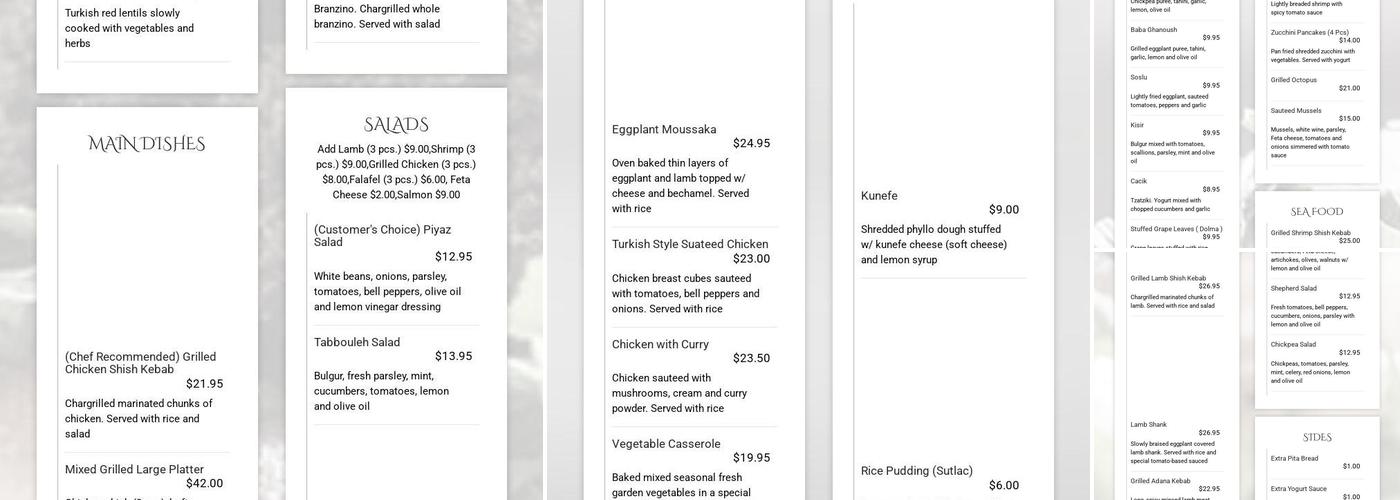 Melike Menu