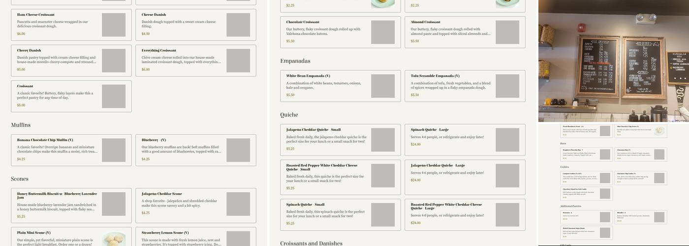 First Village Coffee Menu