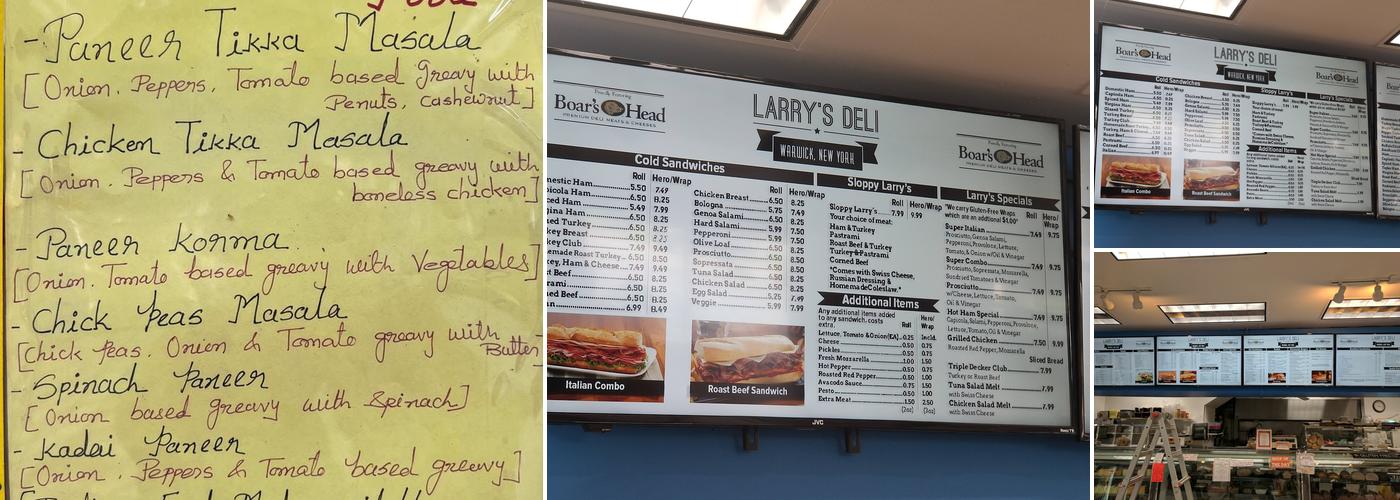 Larry's Deli Menu