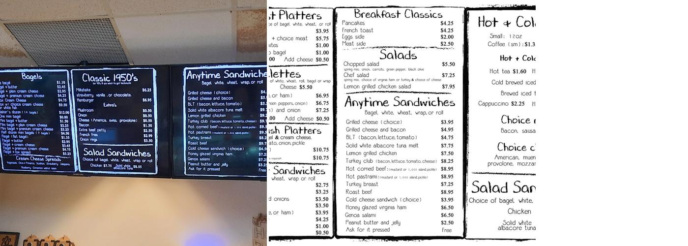 Tomi’s Bites Menu