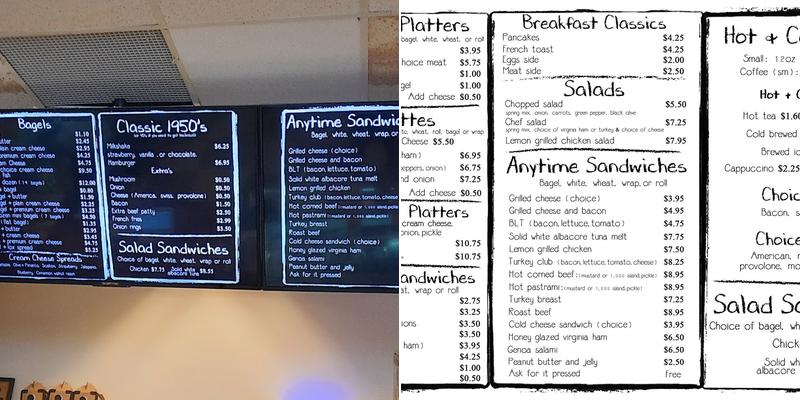 Tomi’s Bites Menu