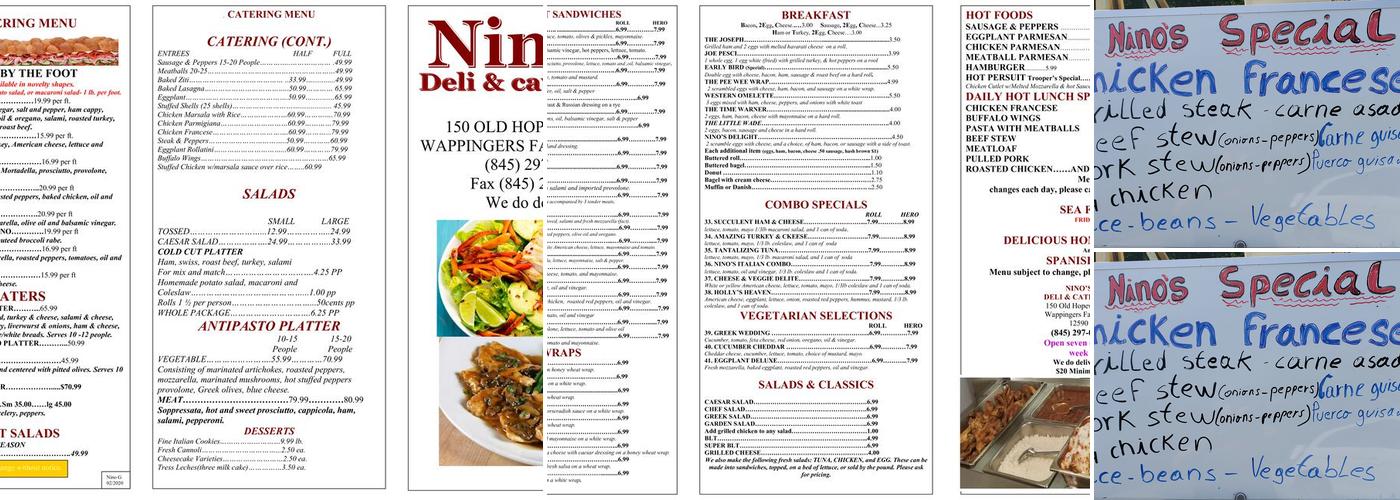 Nino's Deli & Catering Menu