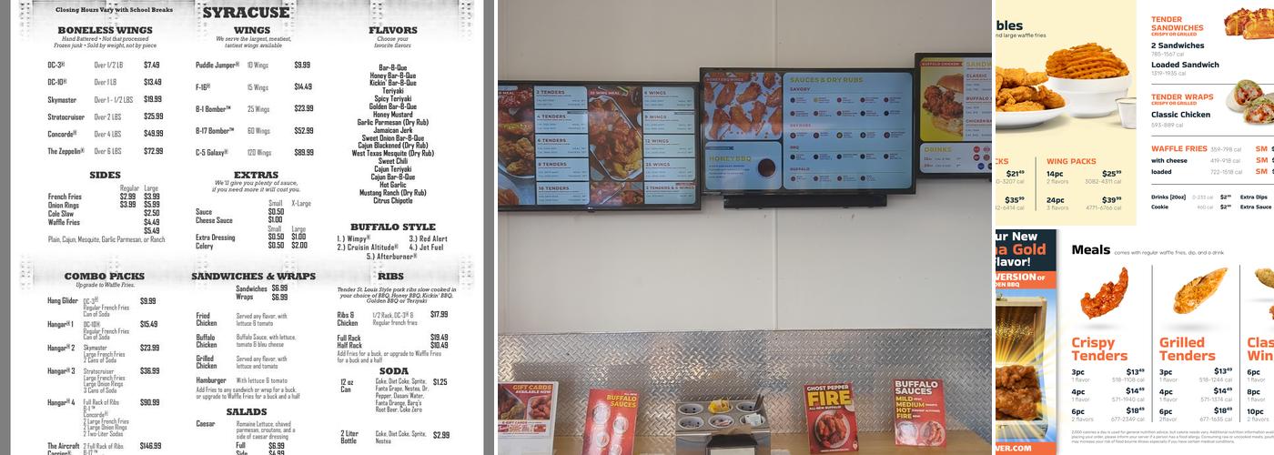 Wings Over Menu