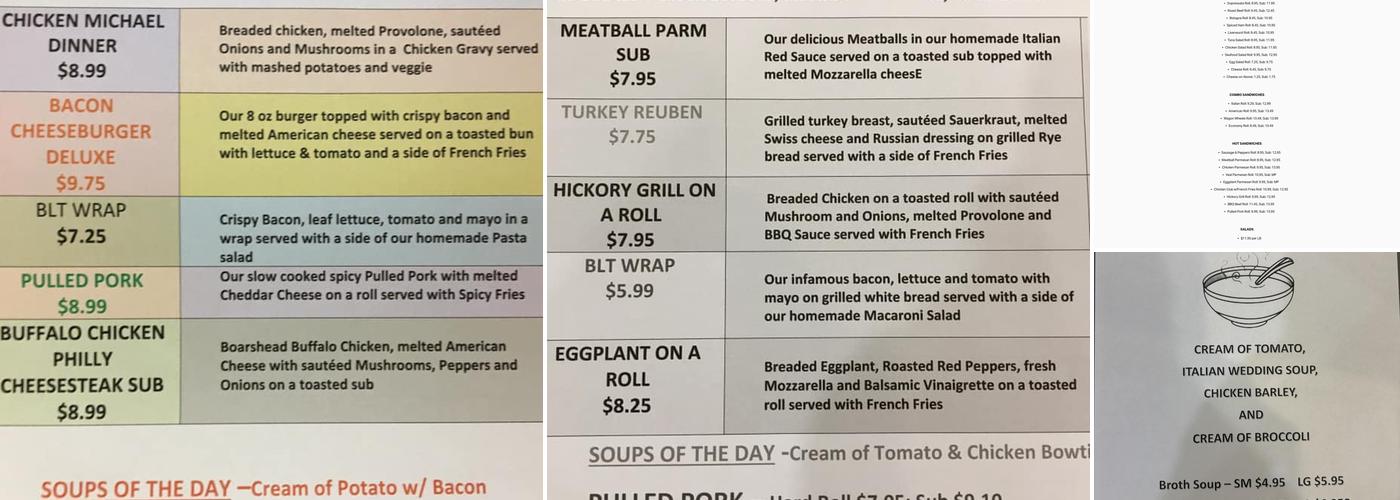 Wagon Wheels Deli Menu