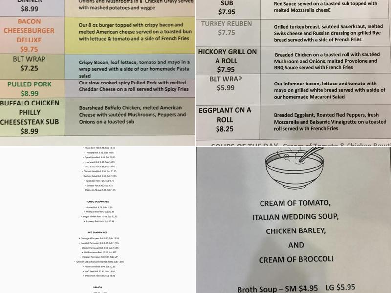 Wagon Wheels Deli Menu