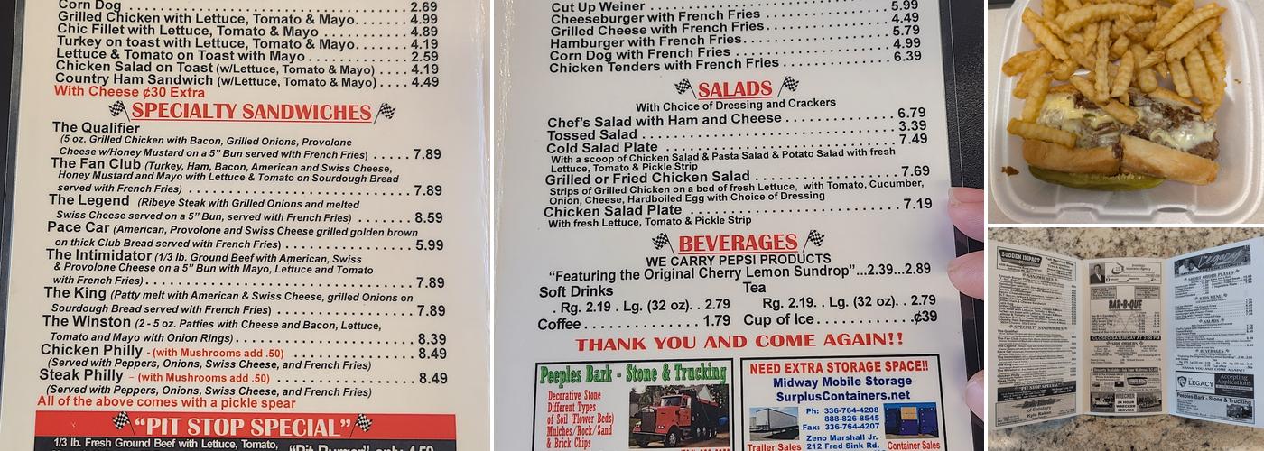 Checkered Flag Barbecue Menu