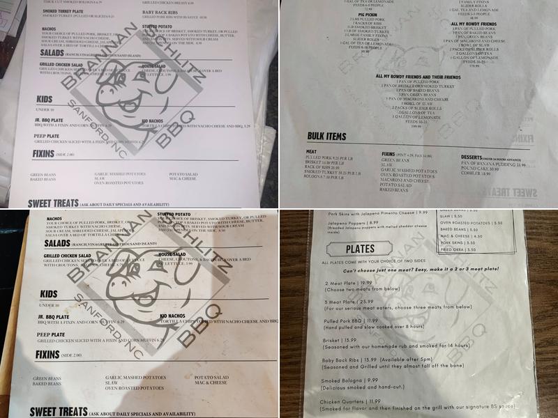 Brannan Schlitz BBQ Menu