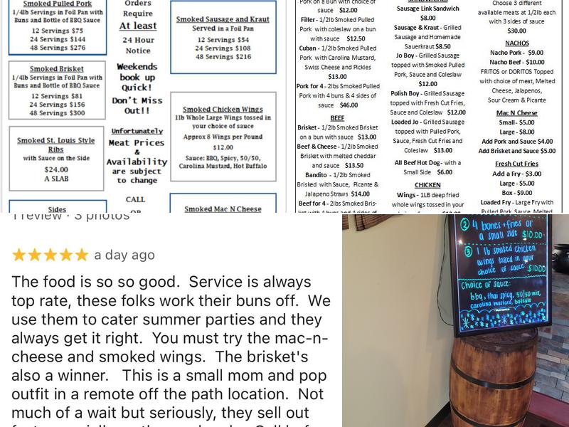 Ol'chefskis BBQ Menu