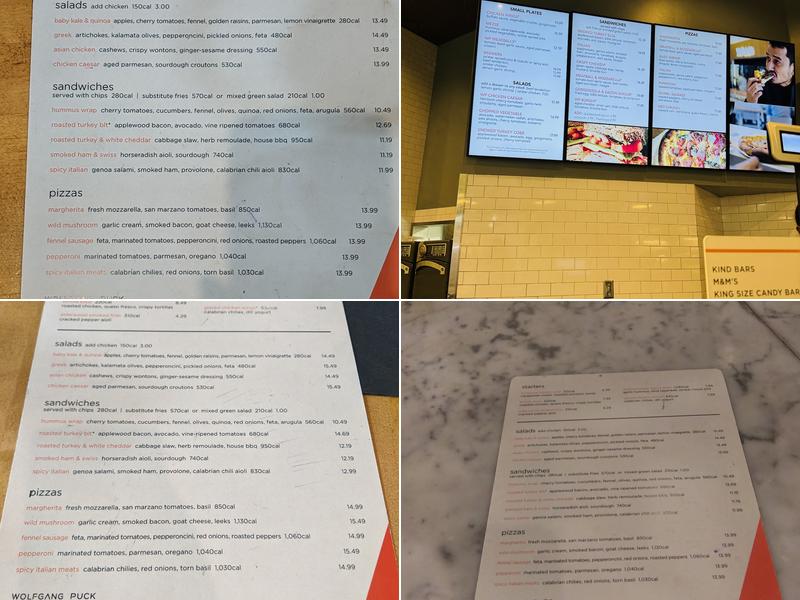 Wolfgang Puck Kitchen Counter Menu