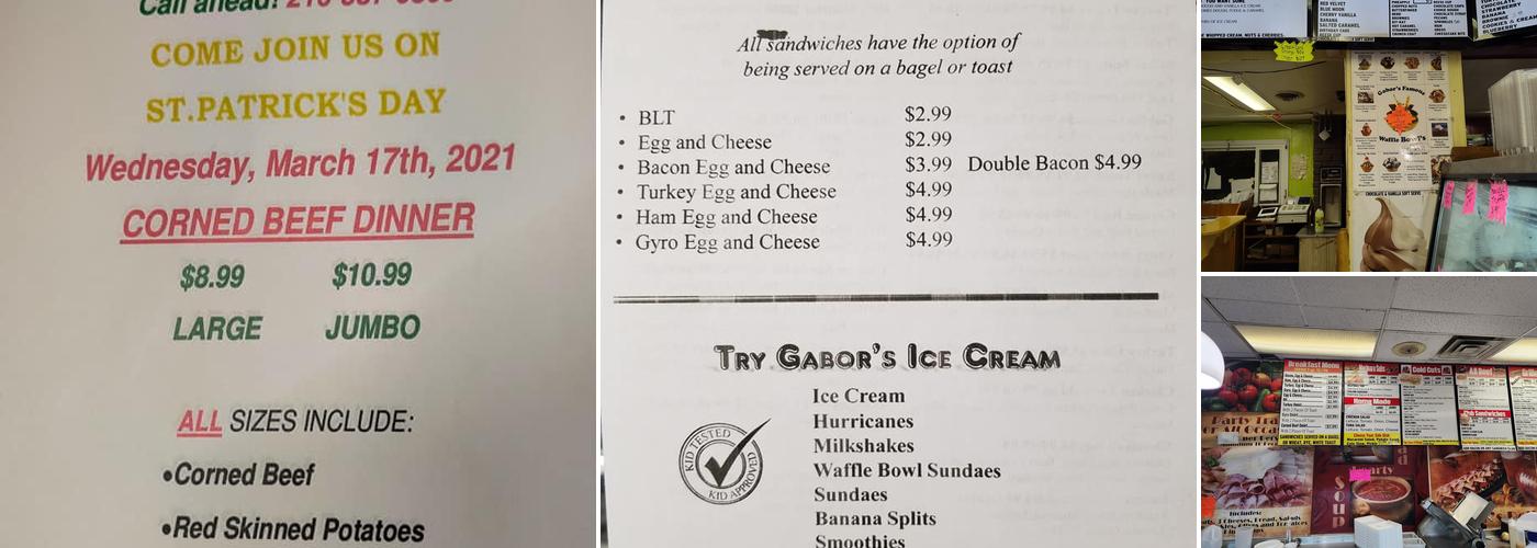 Gabors Menu