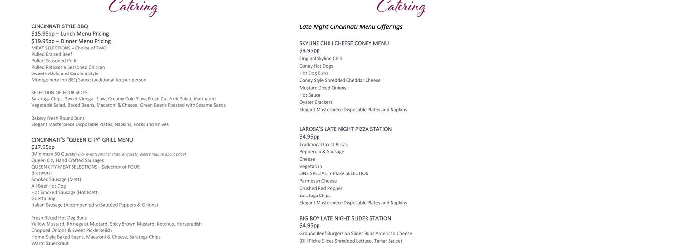 Vonderhaar’s Catering, Inc. - A DelightMore Company Menu