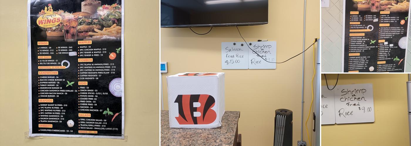 Express WINGS Menu