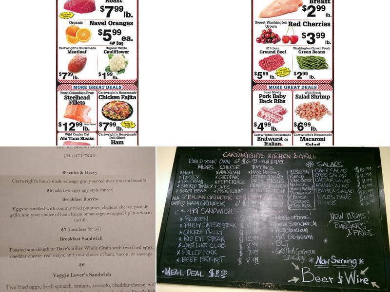 Cartwright's Kitchen & Grill Menu