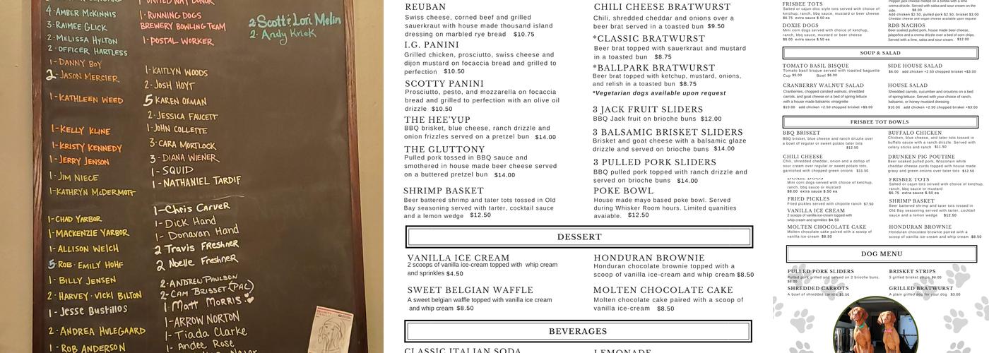 Running Dogs Brewery Menu