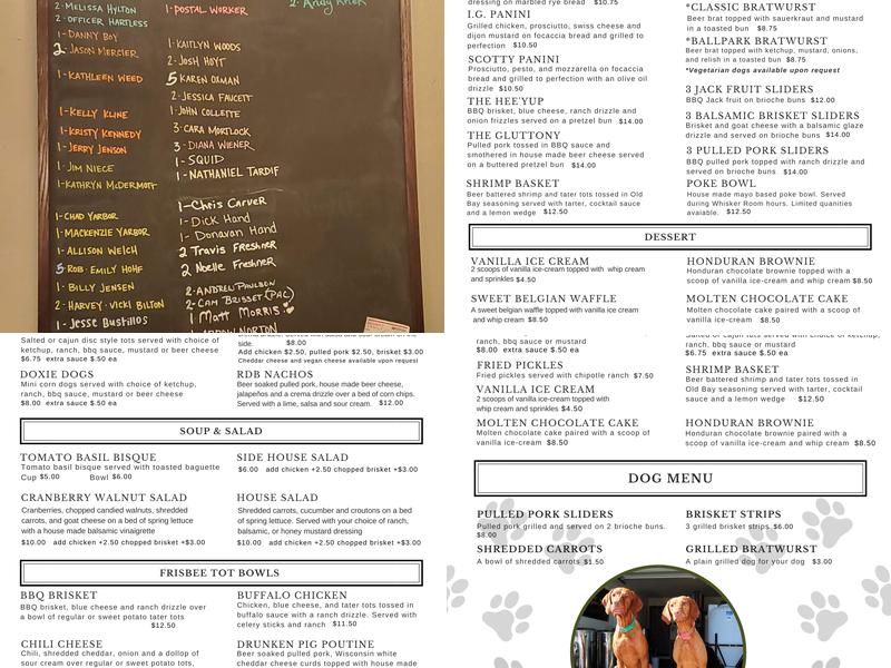 Running Dogs Brewery Menu