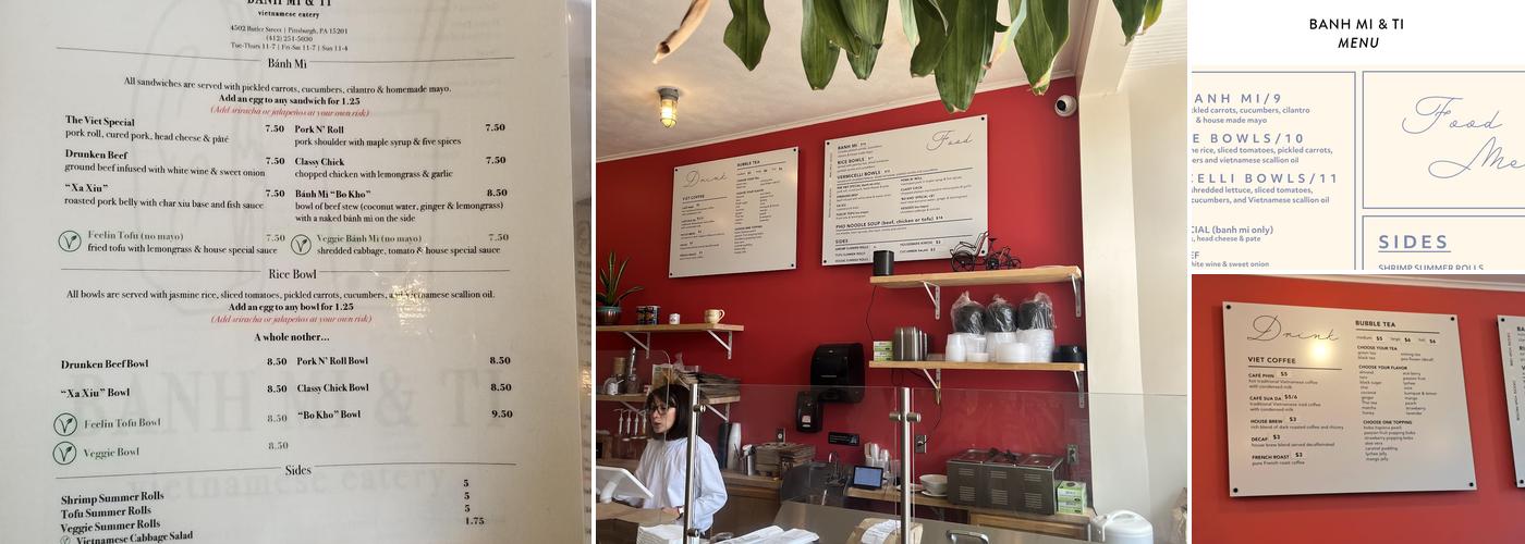 Banh Mi & Ti Menu