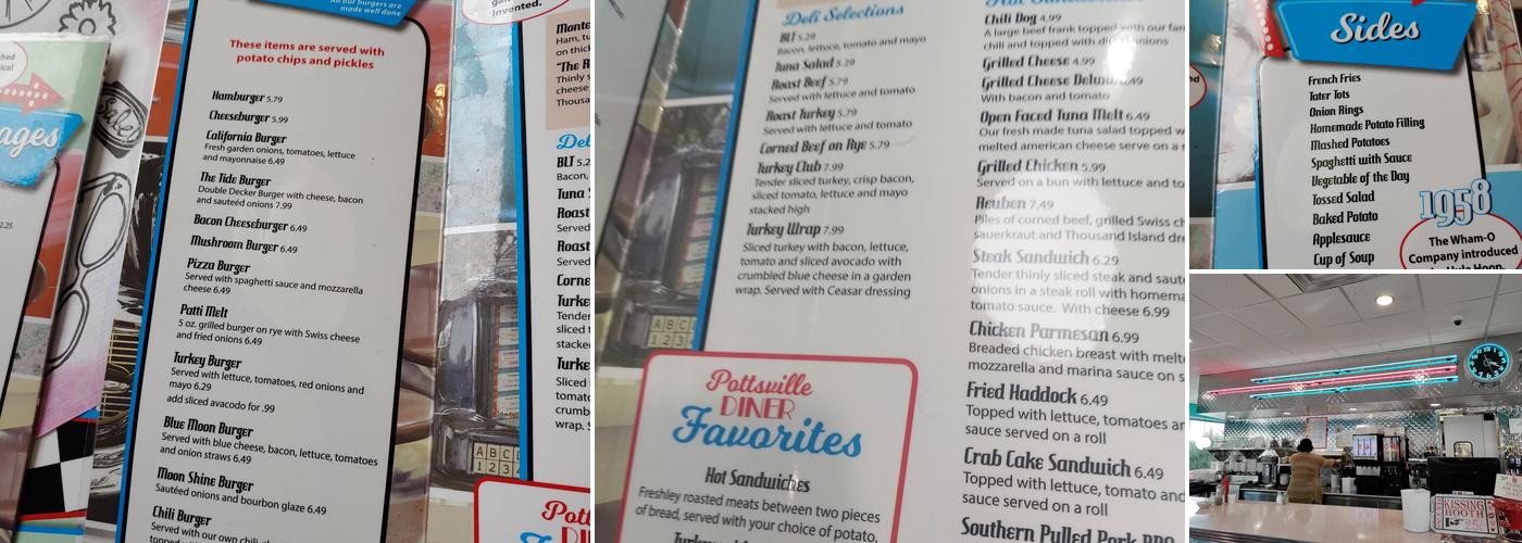 Pottsville Diner Menu