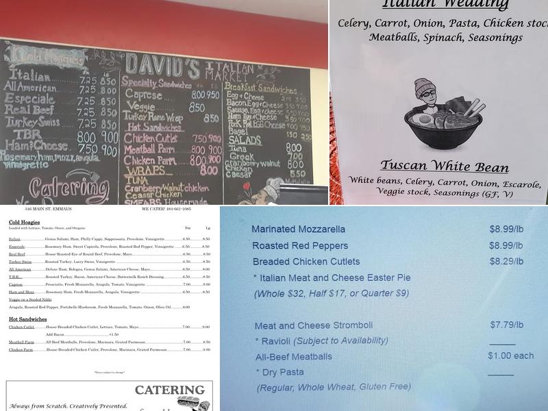 David's Italian Market Menu