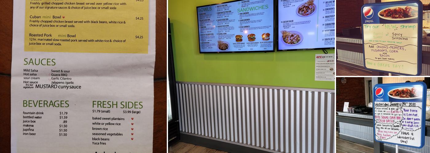 Tropical Grille Menu