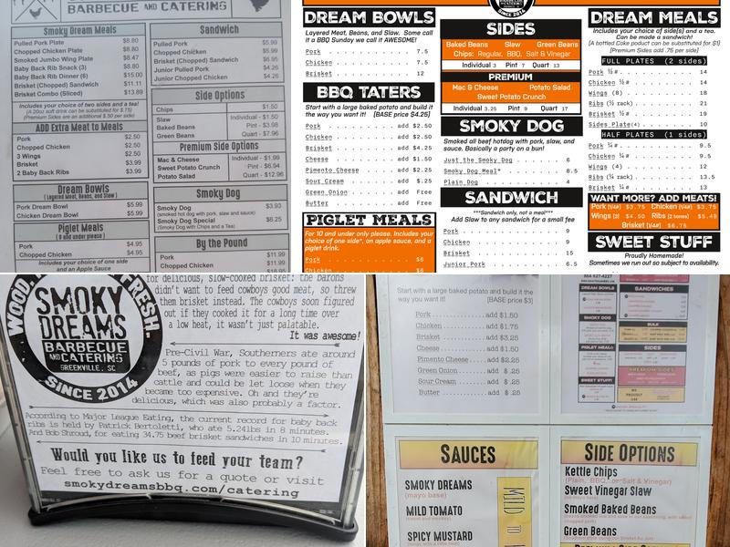 Smoky Dreams Barbecue and Catering Menu