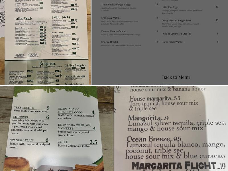 Sofrito Restaurant Menu