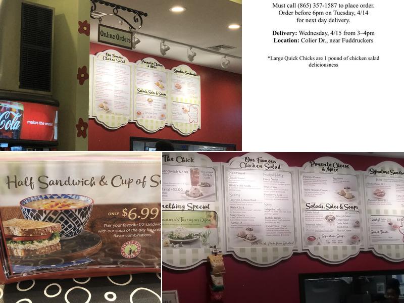 Chicken Salad Chick Menu