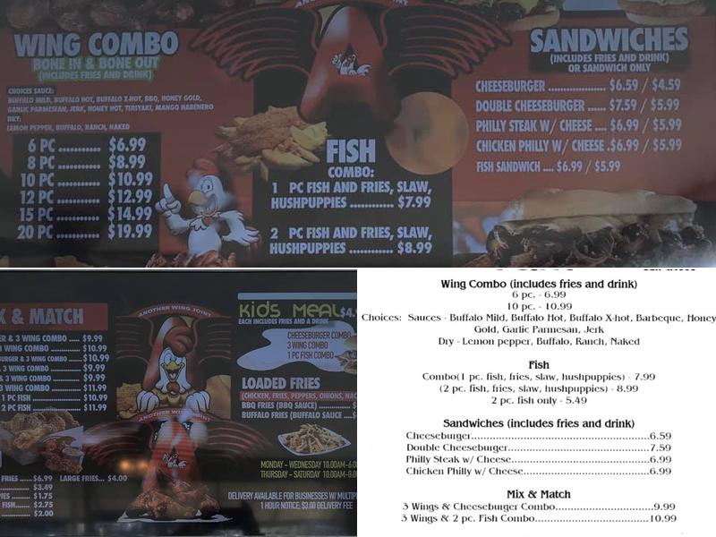 Another Wing Joint Menu