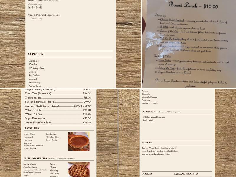 Texas Harvest Pie Company [Phone Orders Only] Menu