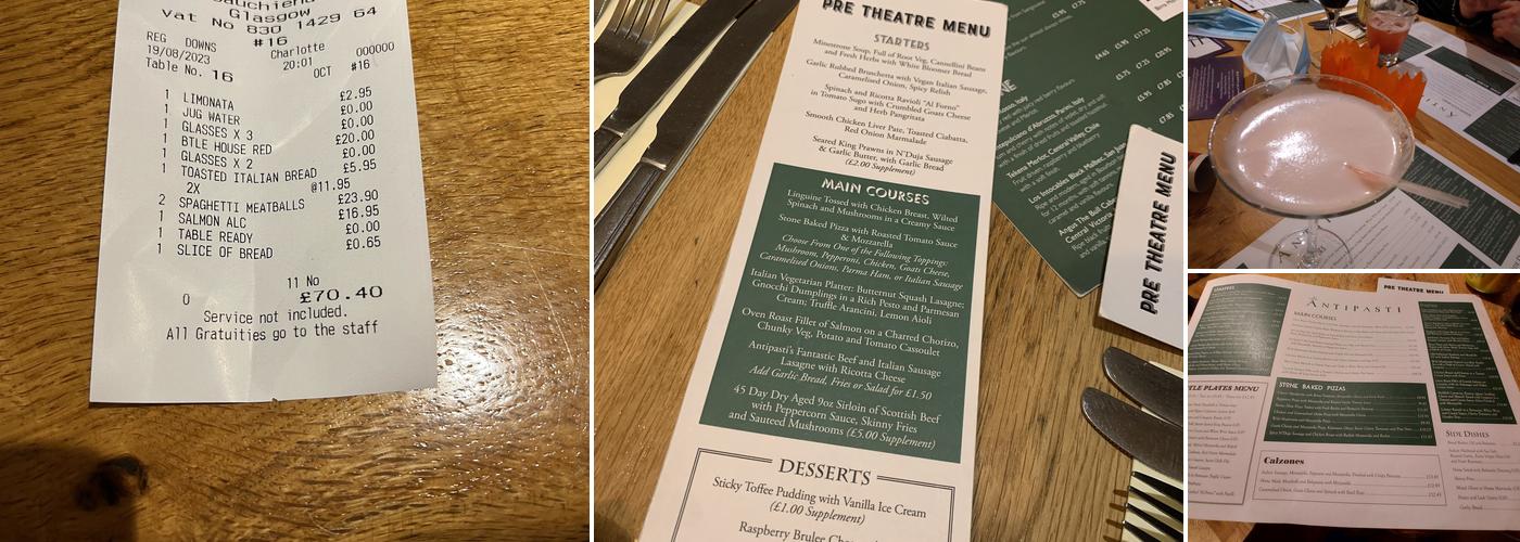 Cafe Antipasti Restaurant Menu