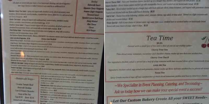 Cherry Tree Tea Room Menu