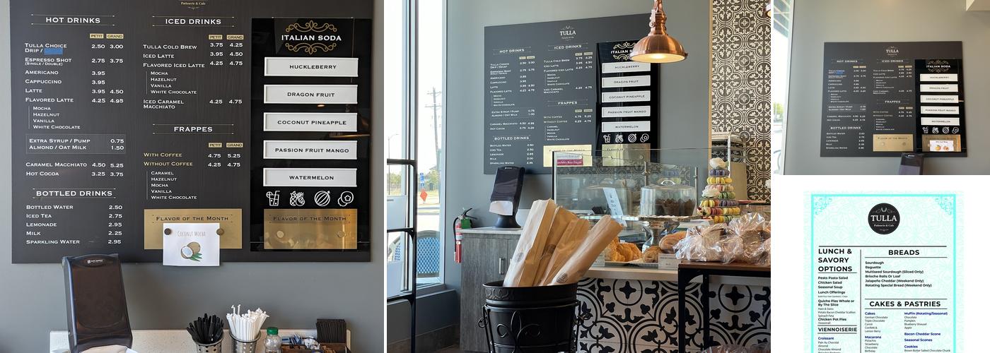 Tulla Patisserie & Cafe Menu