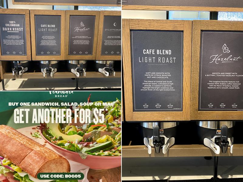 Panera Bread Menu