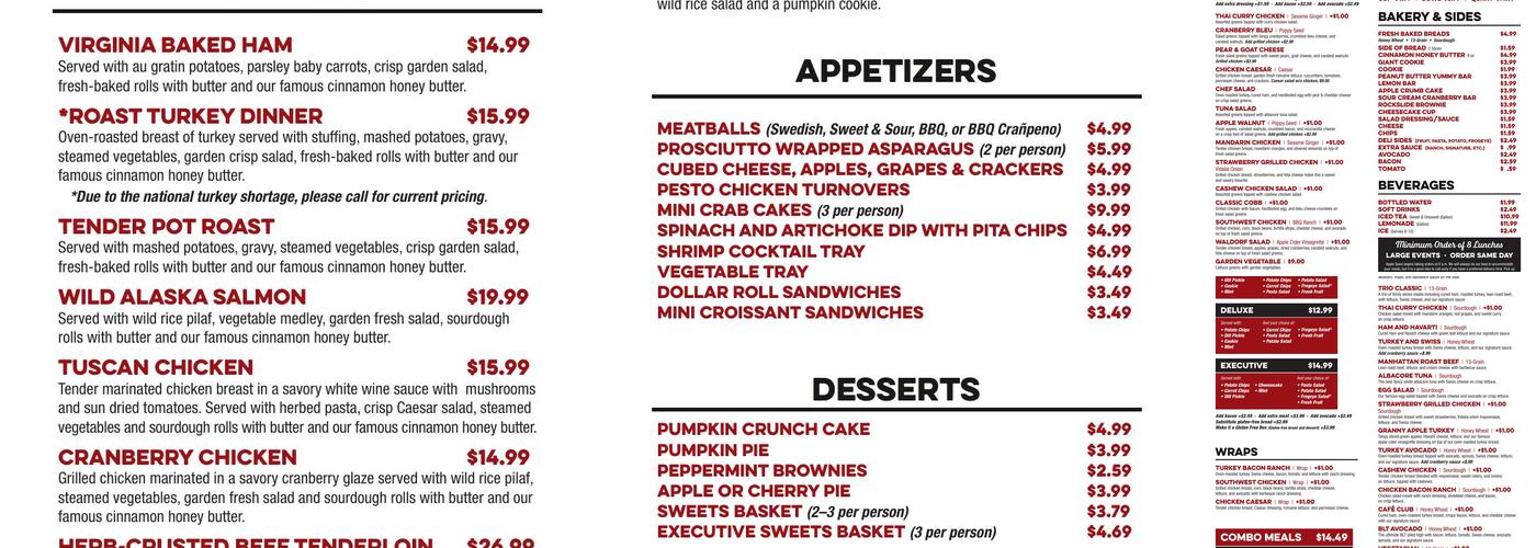 Apple Spice Box Lunch Delivery & Catering Dallas, TX Menu