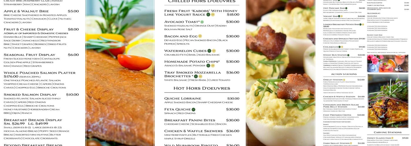 Beyond the Box Catering Menu