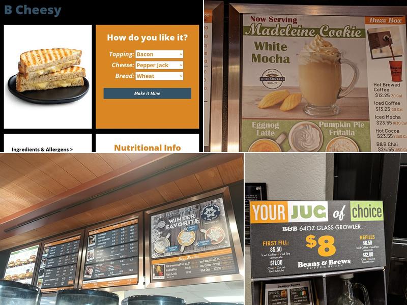 Beans & Brews Coffeehouse Menu