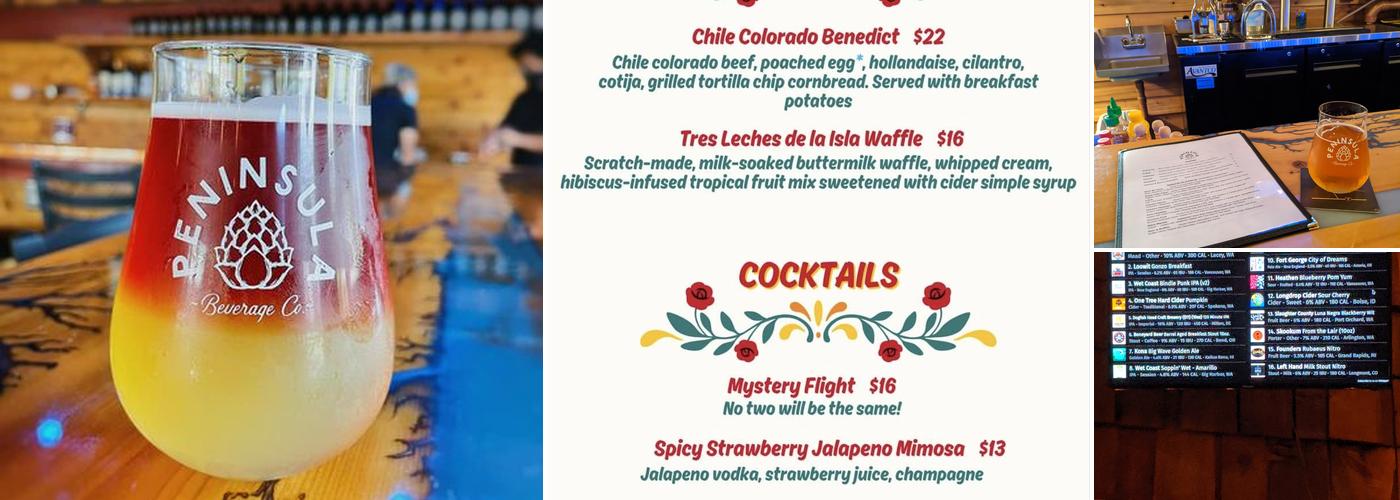 Peninsula BevCo Menu