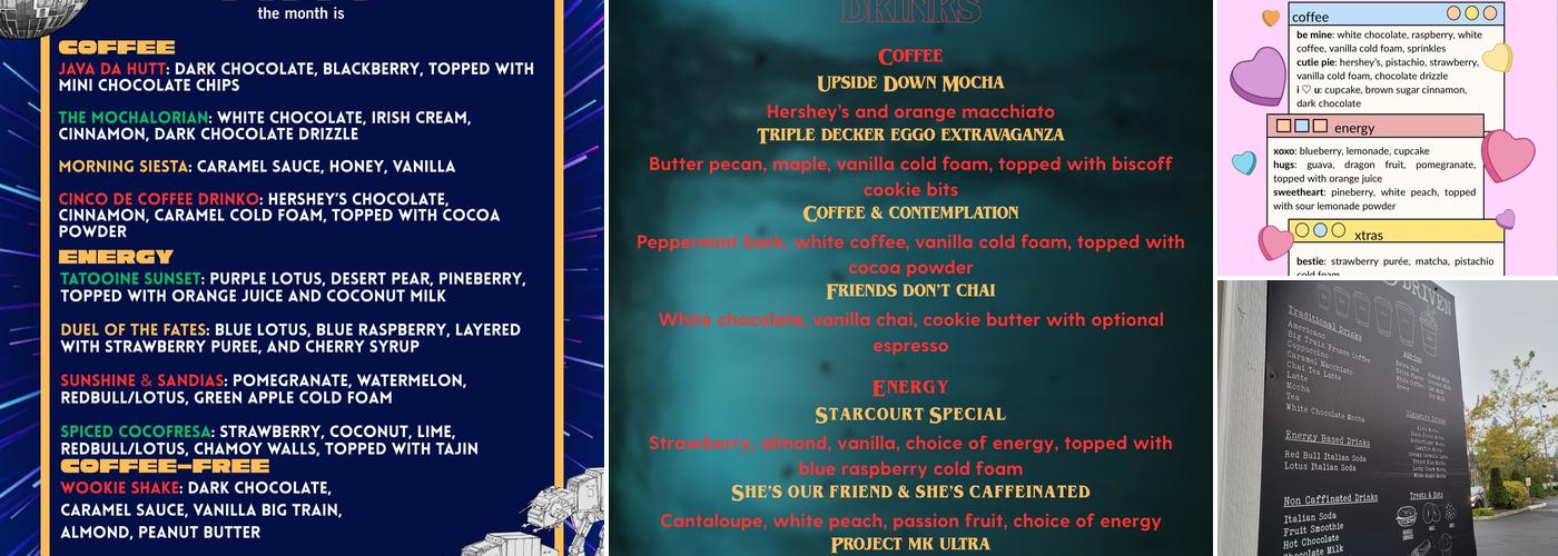 Coffee Driven Menu