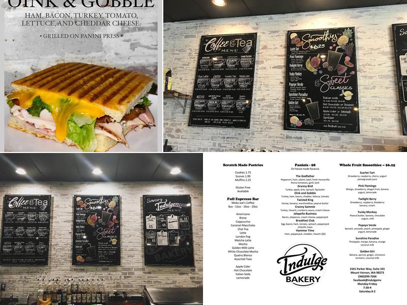 Indulge Bakery Menu