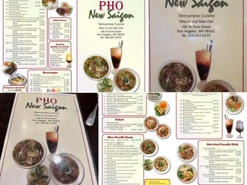 Pho New Saigon Menu
