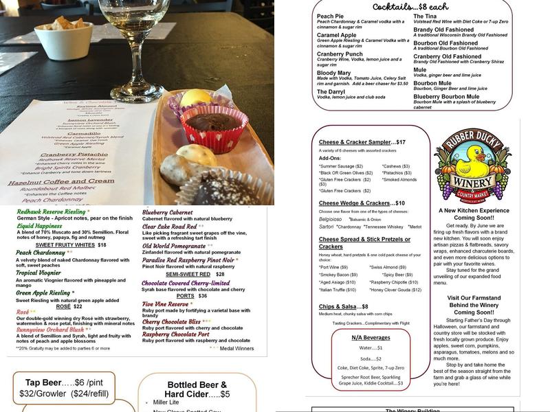 NorthLeaf Winery Menu