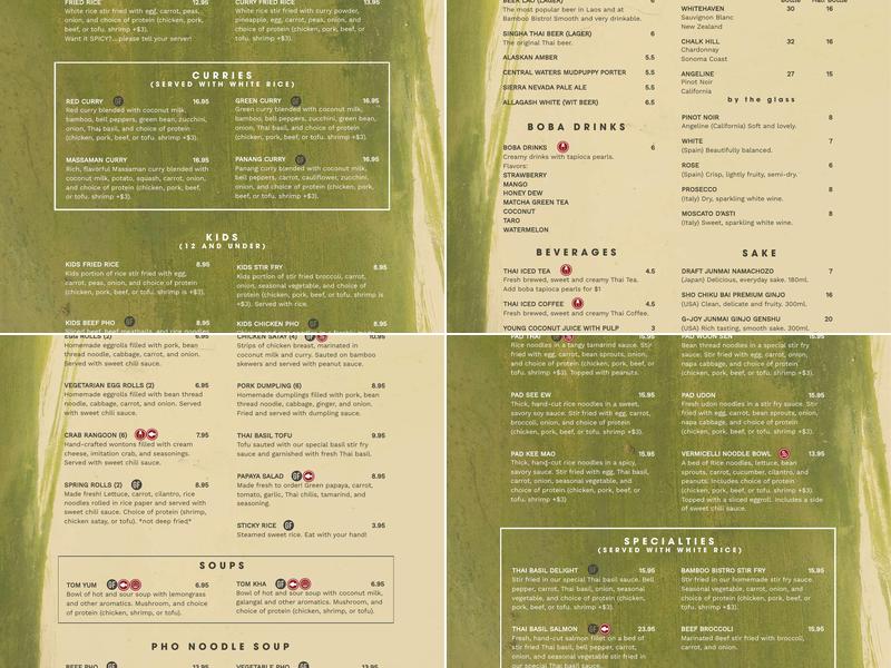 Bamboo Bistro Menu