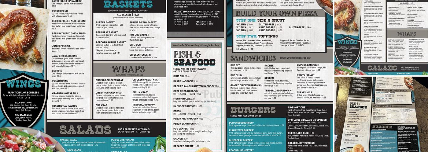 Pub 55 Menu