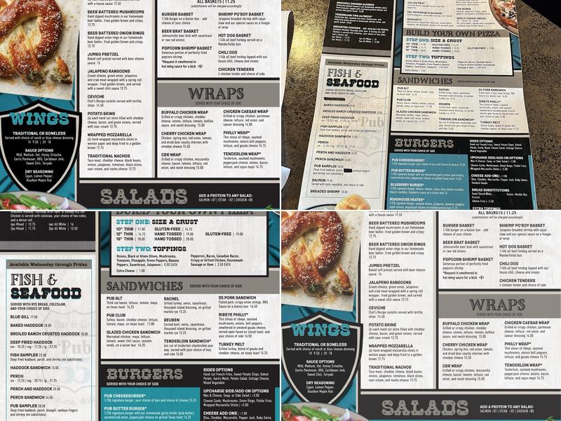Pub 55 Menu