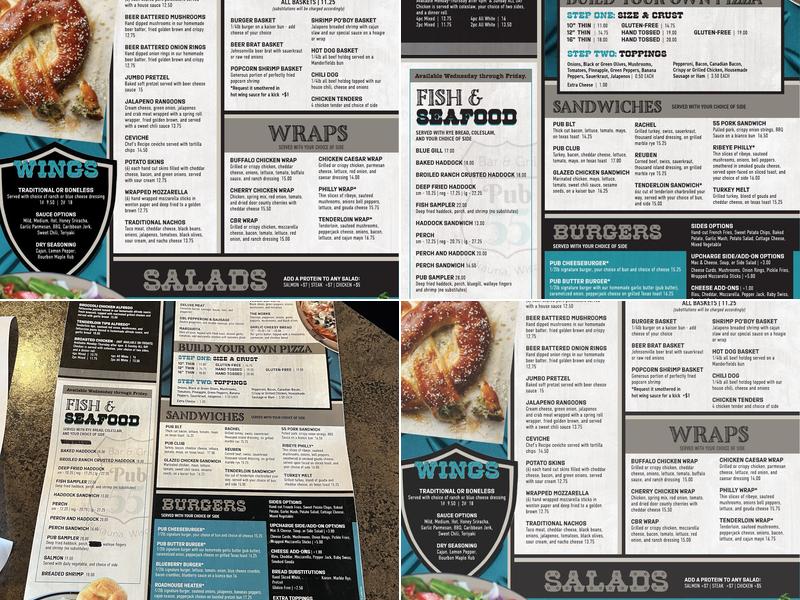 Pub 55 Menu