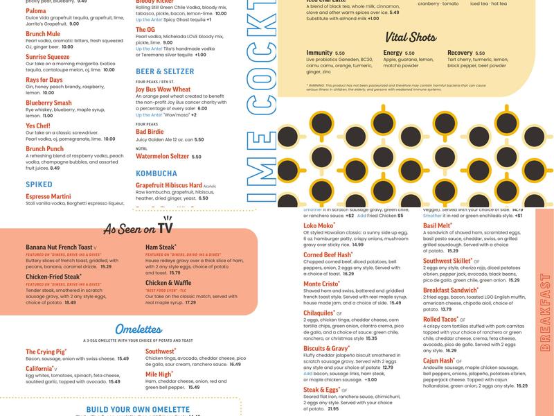 Over Easy Menu