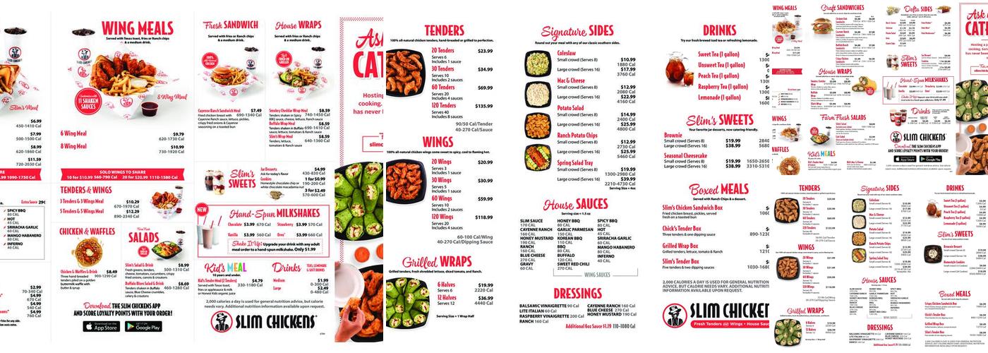 Slim Chickens Menu