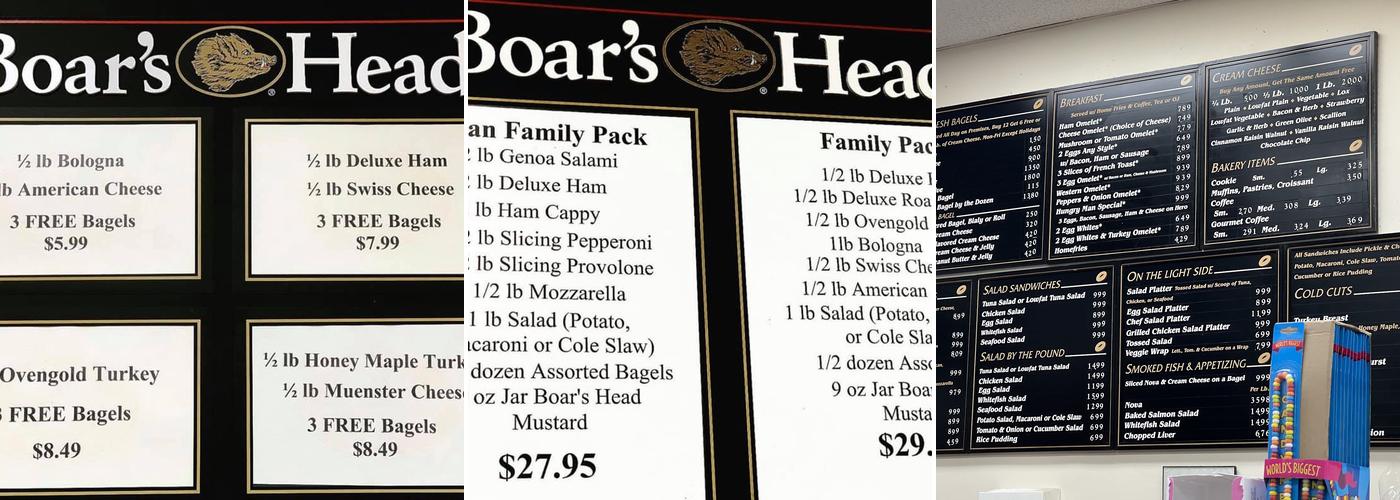 Strathmore Bagels Menu