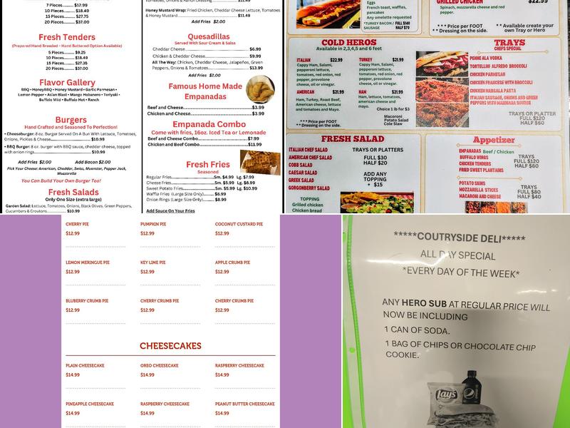 Mac's Countryside Deli & Catering Menu